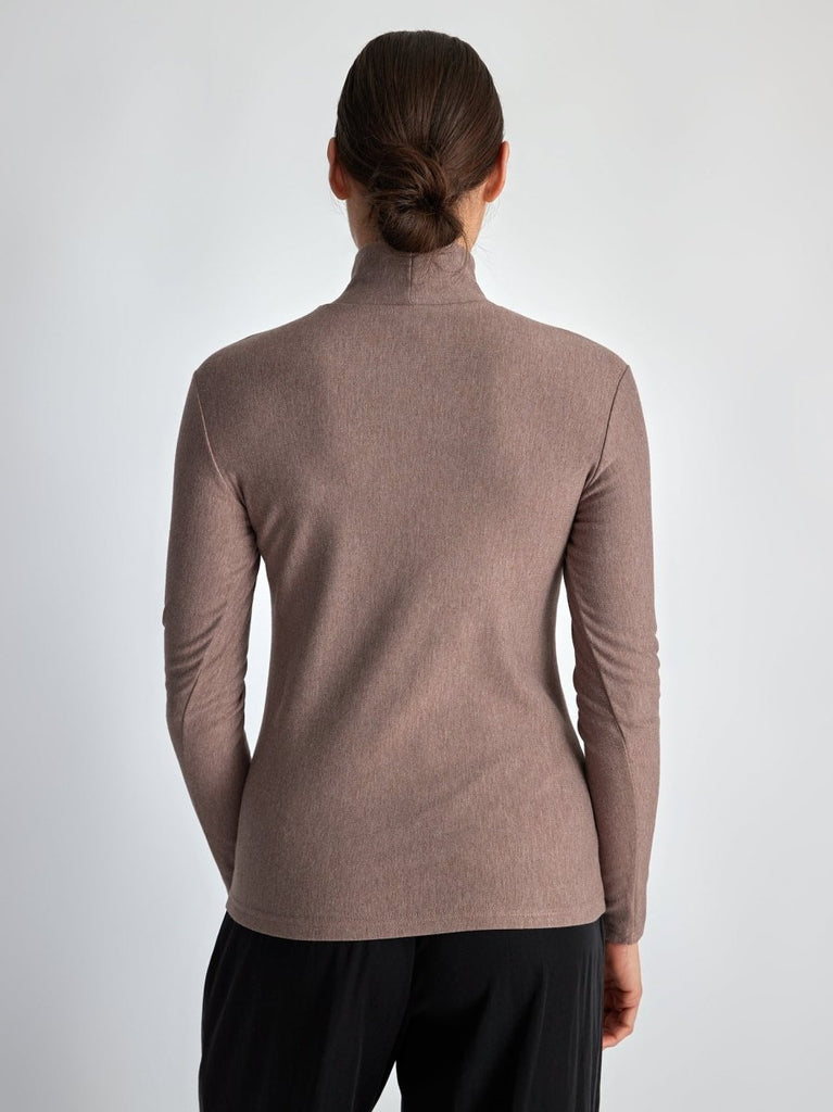 Lepidoptere Cerise Turtleneck (Icy Brown) - Victoire BoutiqueLepidoptereTops Ottawa Boutique Shopping Clothing