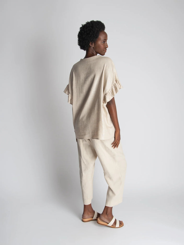 Lepidoptere Dallo Shirt (Silver Linen) - Victoire BoutiqueLepidoptereTops Ottawa Boutique Shopping Clothing