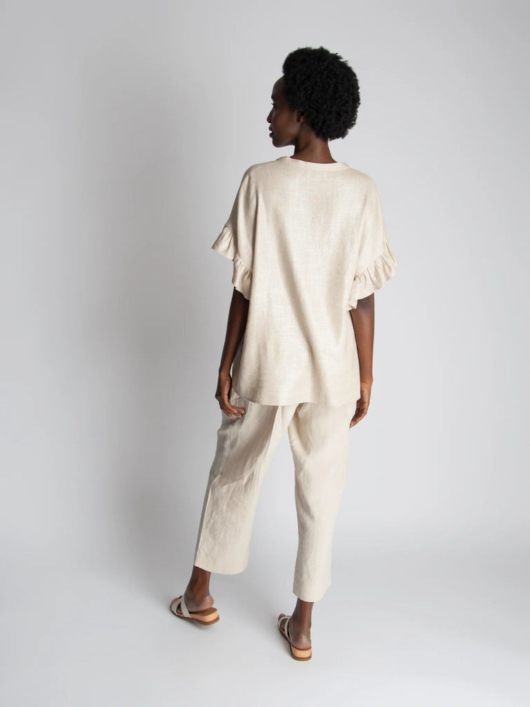 Lepidoptere Dallo Shirt (Silver Linen) - Victoire BoutiqueLepidoptereTops Ottawa Boutique Shopping Clothing