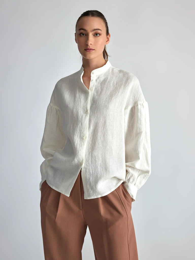 Lepidoptere Daria Shirt (White) - Victoire BoutiqueLepidoptereTops Ottawa Boutique Shopping Clothing