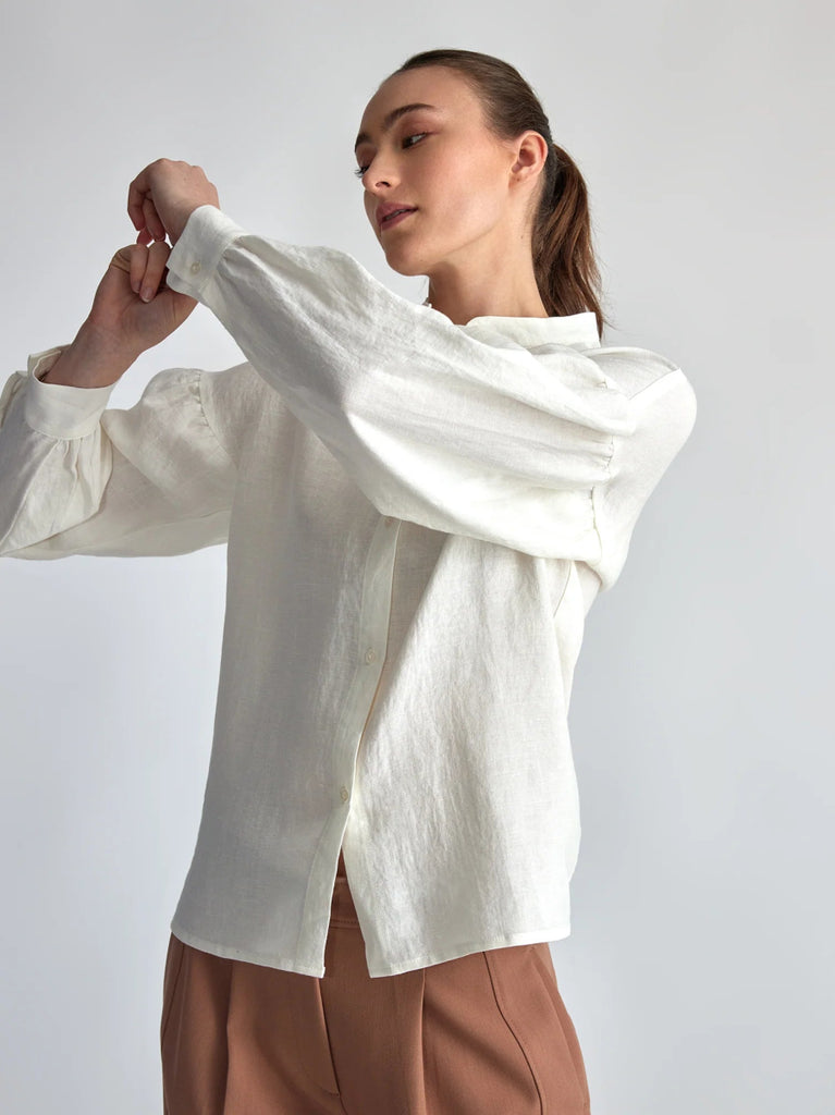 Lepidoptere Daria Shirt (White) - Victoire BoutiqueLepidoptereTops Ottawa Boutique Shopping Clothing