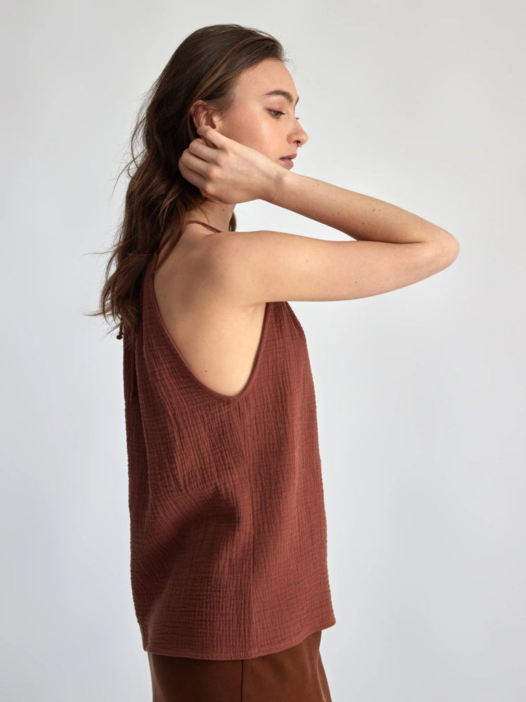 Lepidoptere Elfy Camisole (Brown) - Victoire BoutiqueLepidoptereTops Ottawa Boutique Shopping Clothing