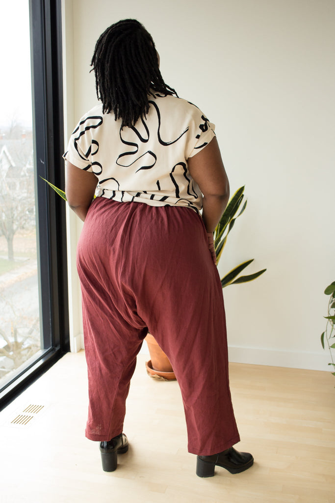 Lights Of All Slouch Pant (Burgundy) - Victoire BoutiqueLights of AllBottoms Ottawa Boutique Shopping Clothing