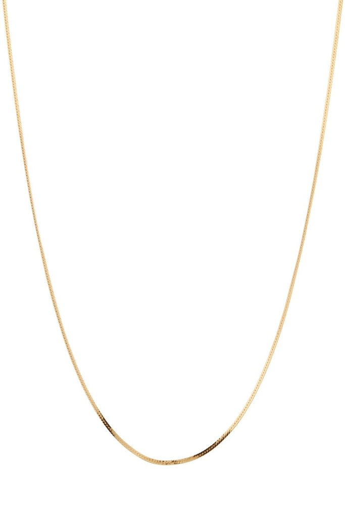 Lisbeth Fine Herringbone Necklace (Gold) - Victoire BoutiqueLisbeth JewelryNecklaces Ottawa Boutique Shopping Clothing