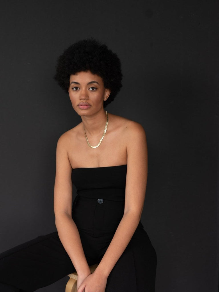 Lisbeth Herringbone XL Necklace - Victoire BoutiqueLisbeth JewelryNecklaces Ottawa Boutique Shopping Clothing