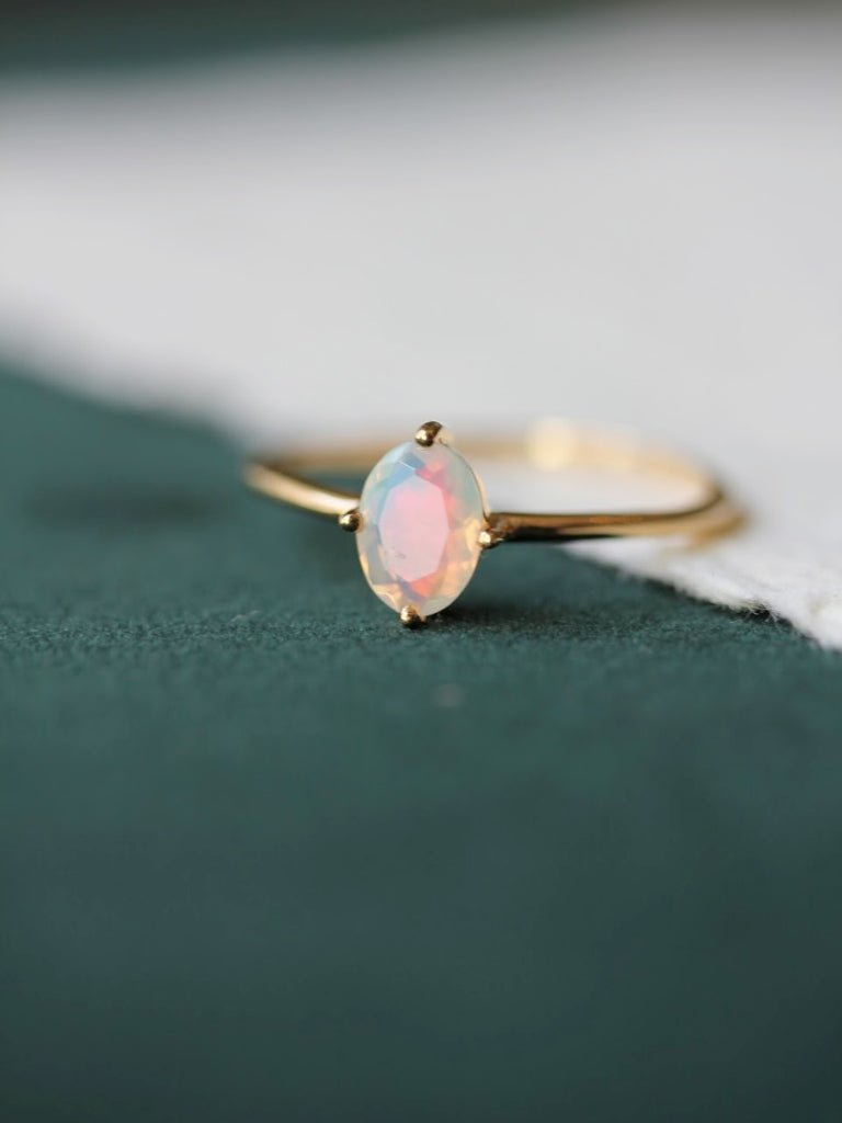 Little Gold Ava Ring (Opal) - Victoire BoutiqueLittle GoldRings Ottawa Boutique Shopping Clothing