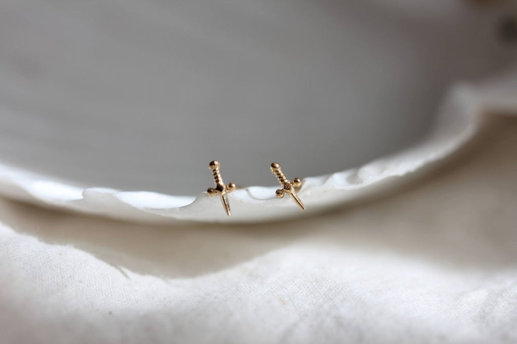 Little Gold Blow to the Heart Studs - Victoire BoutiqueLittle GoldEarrings Ottawa Boutique Shopping Clothing