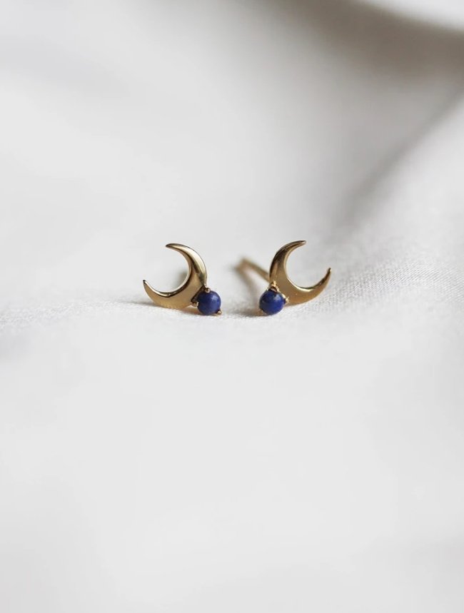 Little Gold Cassiopeia Studs (Lapis) - Victoire BoutiqueLittle GoldEarrings Ottawa Boutique Shopping Clothing