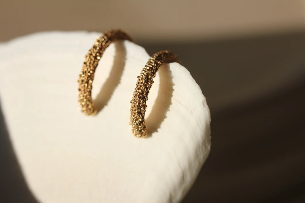 Little Gold Dune Hoops - Victoire BoutiqueLittle GoldEarrings Ottawa Boutique Shopping Clothing
