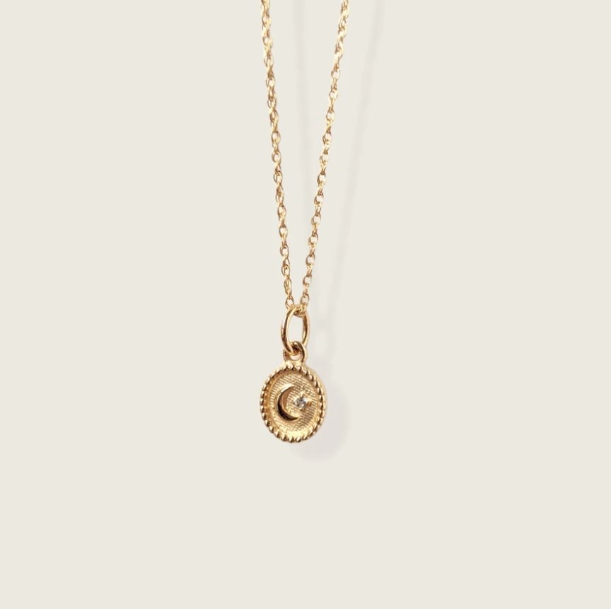 Little Gold La Luna Necklace - Victoire BoutiqueLittle GoldNecklaces Ottawa Boutique Shopping Clothing
