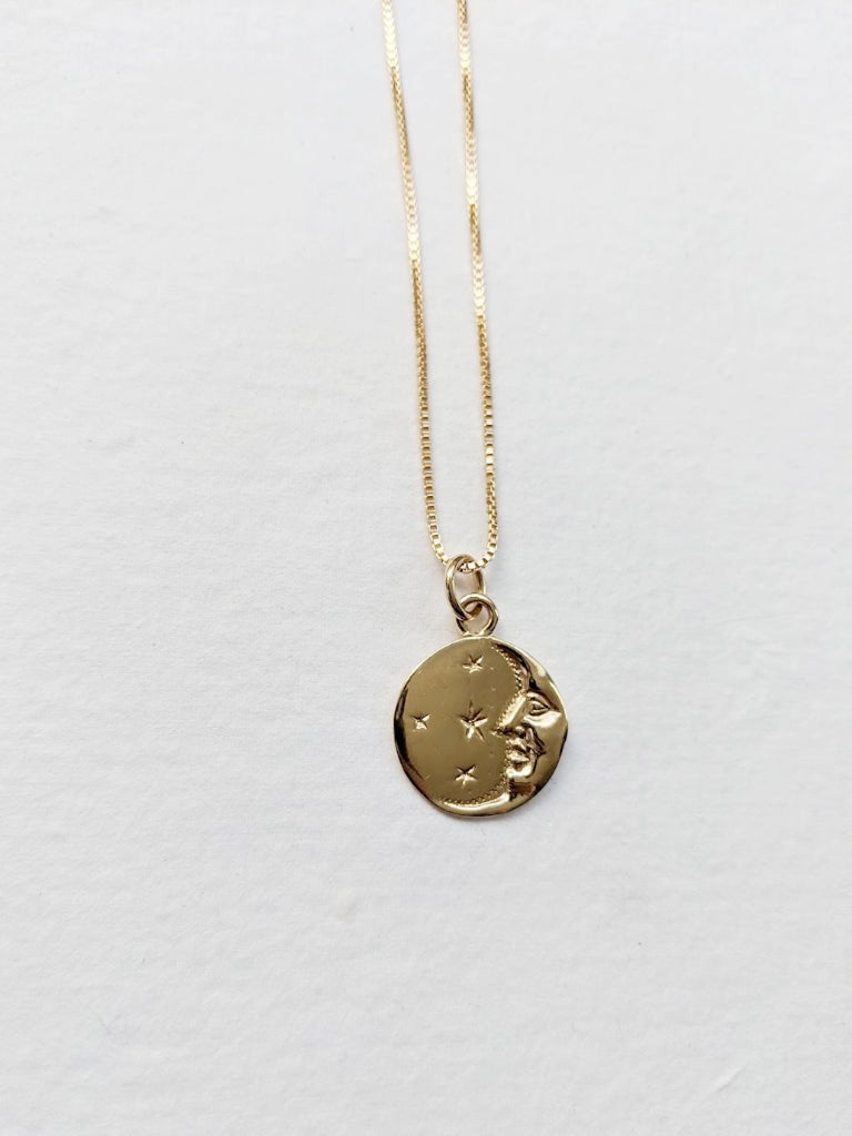 Little Gold Lucky Moon Necklace - Victoire BoutiqueLittle GoldNecklaces Ottawa Boutique Shopping Clothing
