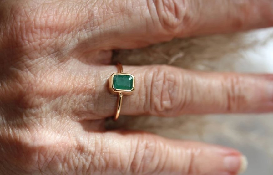 Little Gold Olivier Emerald Ring - Victoire BoutiqueLittle GoldRings Ottawa Boutique Shopping Clothing