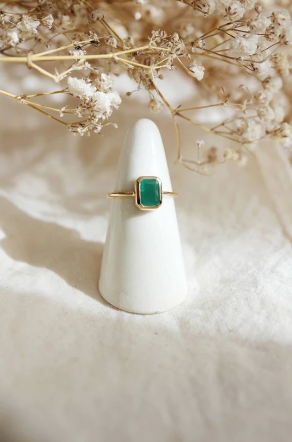 Little Gold Olivier Emerald Ring - Victoire BoutiqueLittle GoldRings Ottawa Boutique Shopping Clothing