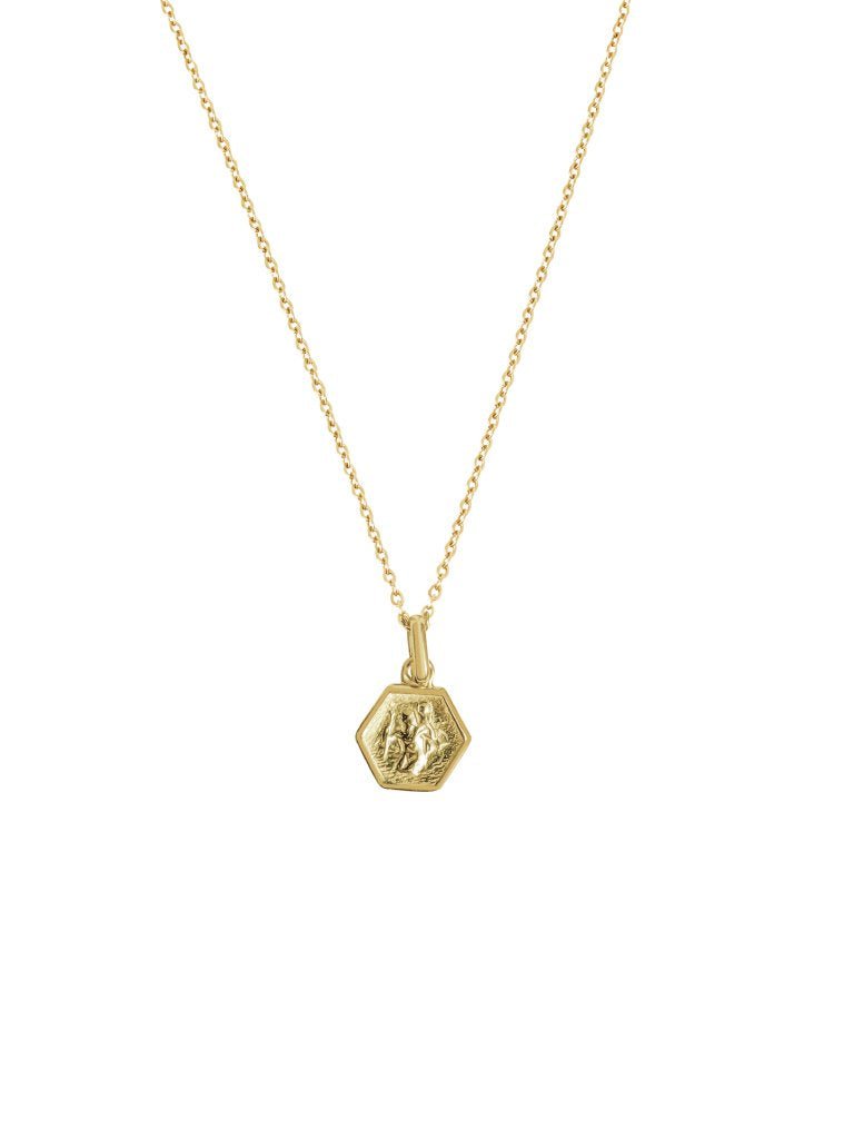 Little Gold St. Christopher Necklace - Victoire BoutiqueLittle GoldNecklaces Ottawa Boutique Shopping Clothing