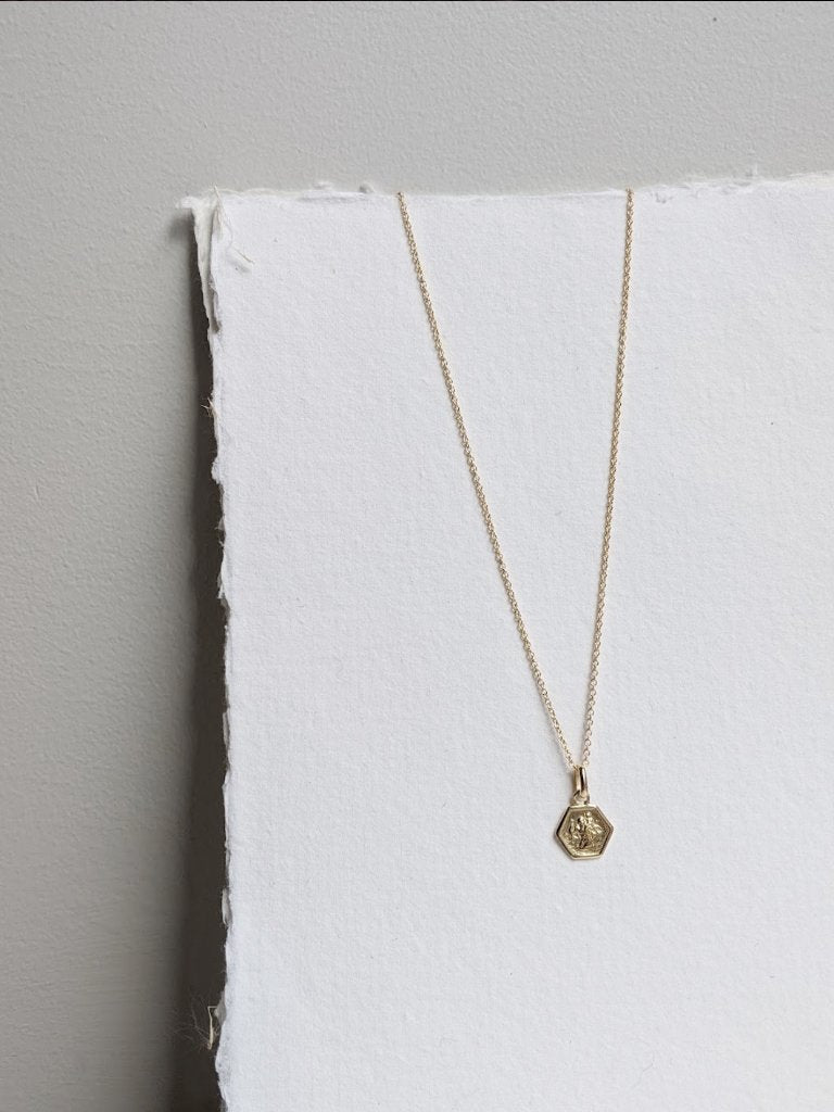Little Gold St. Christopher Necklace - Victoire BoutiqueLittle GoldNecklaces Ottawa Boutique Shopping Clothing