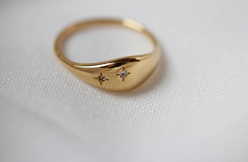 Little Gold Starry Dome Ring - Victoire BoutiqueLittle GoldRings Ottawa Boutique Shopping Clothing