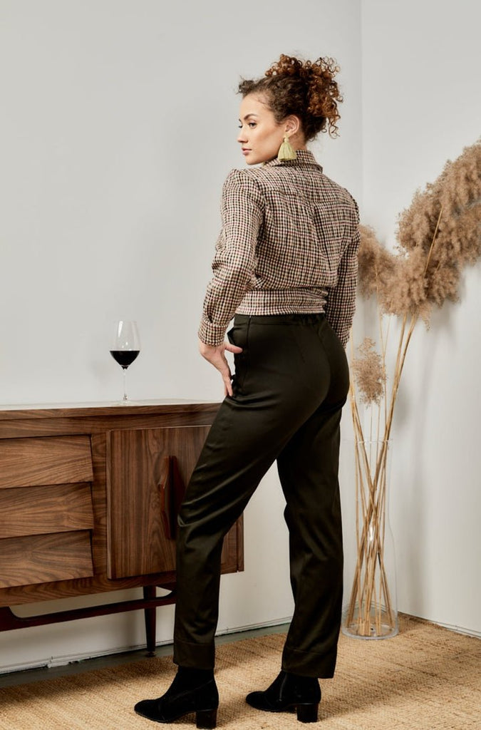 Meemoza Cigarette Stretch Pants (Khaki Green) - Victoire BoutiqueMeemozaBottoms Ottawa Boutique Shopping Clothing