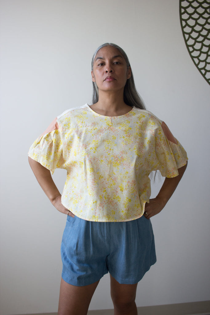 Meemoza Maelle Shorts (Blue Tencel) - Victoire BoutiqueMeemozabottoms Ottawa Boutique Shopping Clothing