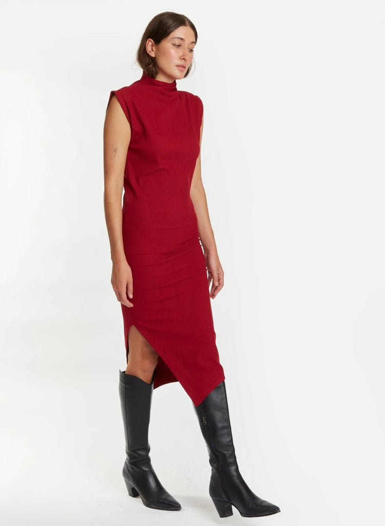 Meg Skinny Dress (Burgundy) - Victoire BoutiqueMeg by Megan KinneyDresses Ottawa Boutique Shopping Clothing