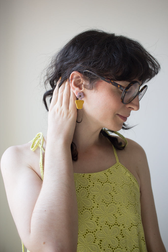 Meghan MacWhirter Flower Pot Earrings - Victoire BoutiqueMeghan MacWhirterEarrings Ottawa Boutique Shopping Clothing