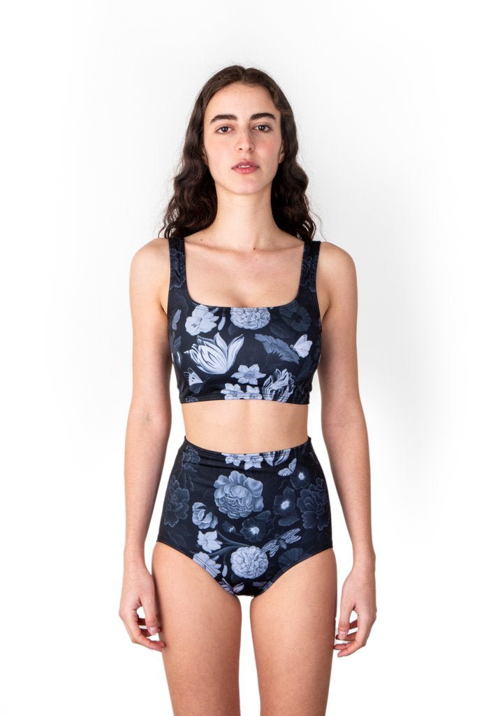 Minnow Bathers Bloom Bottoms - Black & White Blossom (Online Exclusive) - Victoire BoutiqueMinnow BathersBathing Suit Ottawa Boutique Shopping Clothing