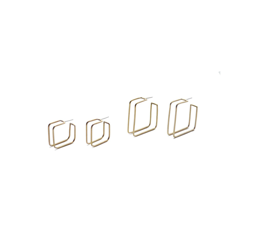 Natalie Joy Square Cage Hoops (Small) - Victoire BoutiqueNatalie JoyEarrings Ottawa Boutique Shopping Clothing