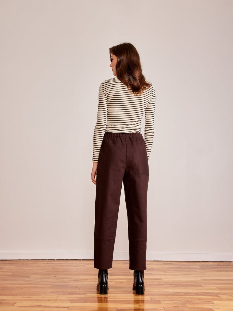 Odeyalo Adamo Turtleneck - Black/Cream Stripes (Online Exclusive) - Victoire BoutiqueOdeyaloTops Ottawa Boutique Shopping Clothing