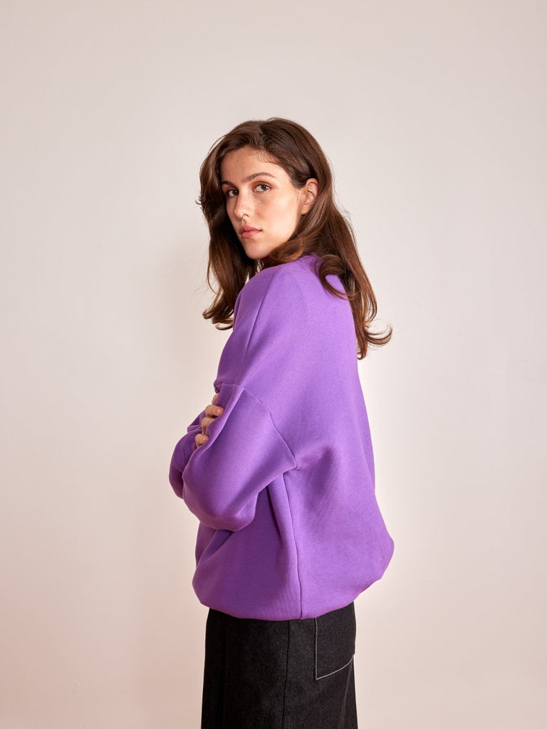 Odeyalo Anemone Crewneck - Purple or Red (Online Exclusive) - Victoire BoutiqueOdeyaloTops Ottawa Boutique Shopping Clothing