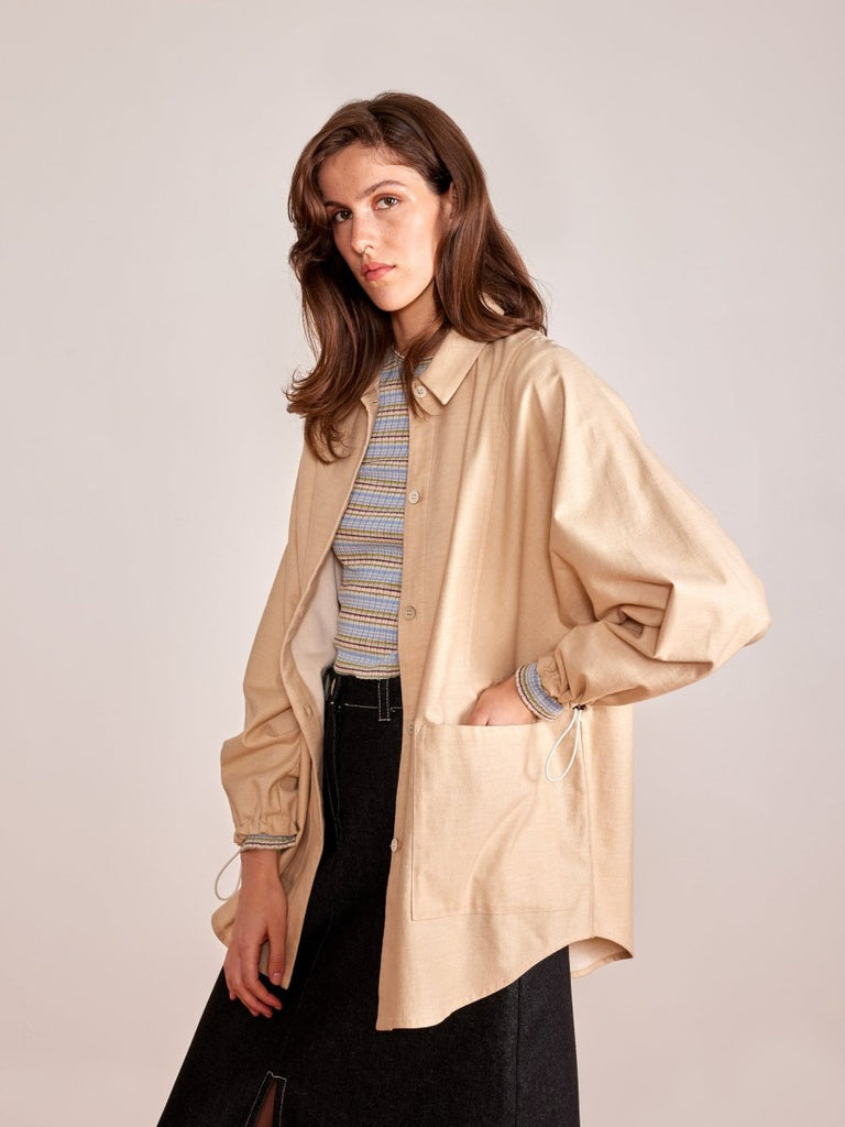 Odeyalo Chifa Shirt - Beige (Online Exclusive) - Victoire BoutiqueOdeyaloTops Ottawa Boutique Shopping Clothing