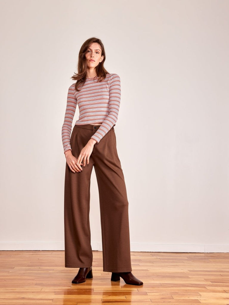 Odeyalo Kaviar Pants (Brown Wool) - Victoire BoutiqueOdeyaloBottoms Ottawa Boutique Shopping Clothing