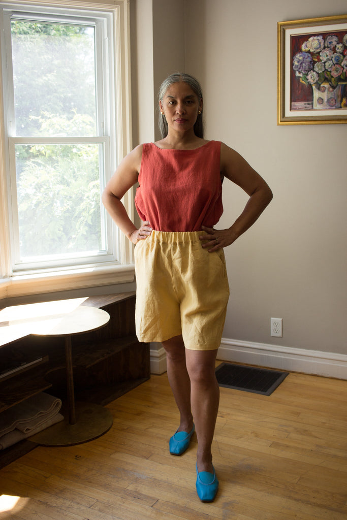 Odeyalo Mandy Bermuda Shorts (Yellow) - Victoire BoutiqueOdeyaloBottoms Ottawa Boutique Shopping Clothing
