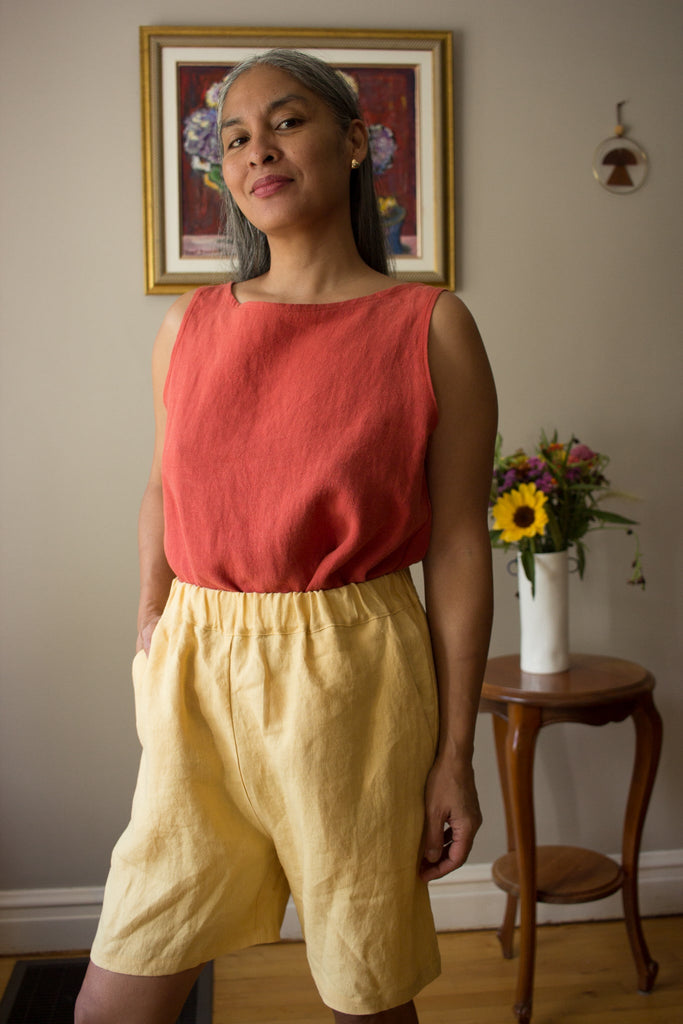 Odeyalo Mandy Bermuda Shorts (Yellow) - Victoire BoutiqueOdeyaloBottoms Ottawa Boutique Shopping Clothing