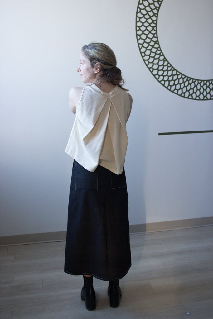 Odeyalo Nita Skirt (Dark Denim) - Victoire BoutiqueOdeyaloBottoms Ottawa Boutique Shopping Clothing