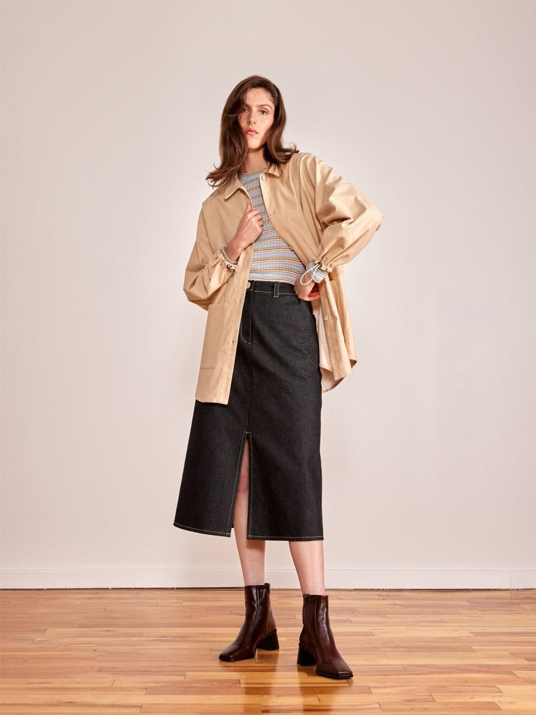 Odeyalo Nita Skirt - Dark Denim (Online Exclusive) - Victoire BoutiqueOdeyaloBottoms Ottawa Boutique Shopping Clothing