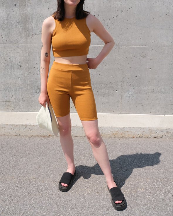 Odeyalo Tuck Shorts (Cumin) - Victoire BoutiqueOdeyaloBottoms Ottawa Boutique Shopping Clothing
