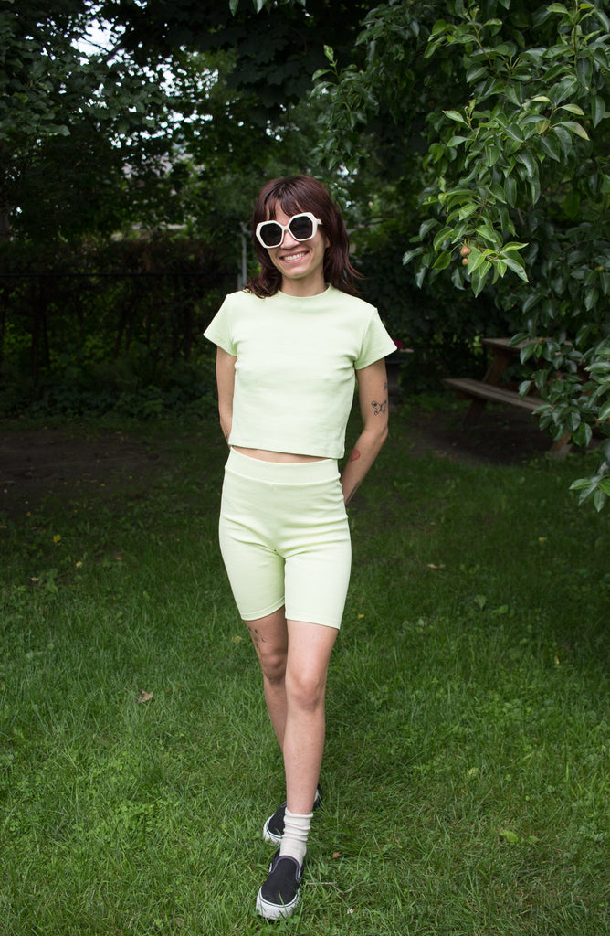 Odeyalo Tuck Shorts (Honeydew) - Victoire BoutiqueOdeyaloBottoms Ottawa Boutique Shopping Clothing