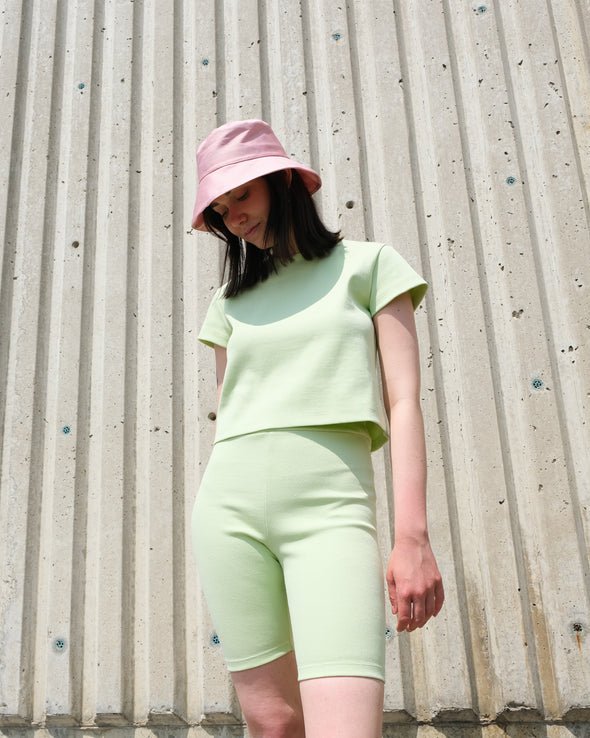 Odeyalo Tuck Shorts (Honeydew) - Victoire BoutiqueOdeyaloBottoms Ottawa Boutique Shopping Clothing