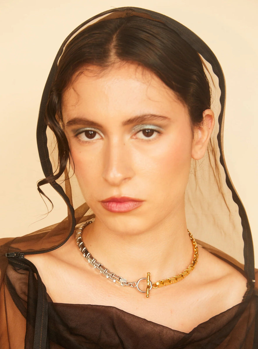 Par Ici 2Tone Cube Necklace/Bracelet (Online Exclusive) Victoire