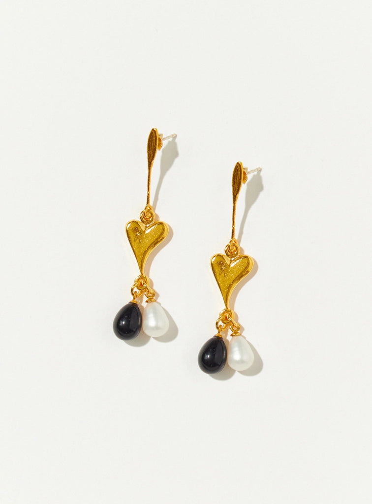 Par Ici Queen of Hearts Earrings - Gold or Rhodium (Online Exclusive) - Victoire BoutiquePar IciEarrings Ottawa Boutique Shopping Clothing