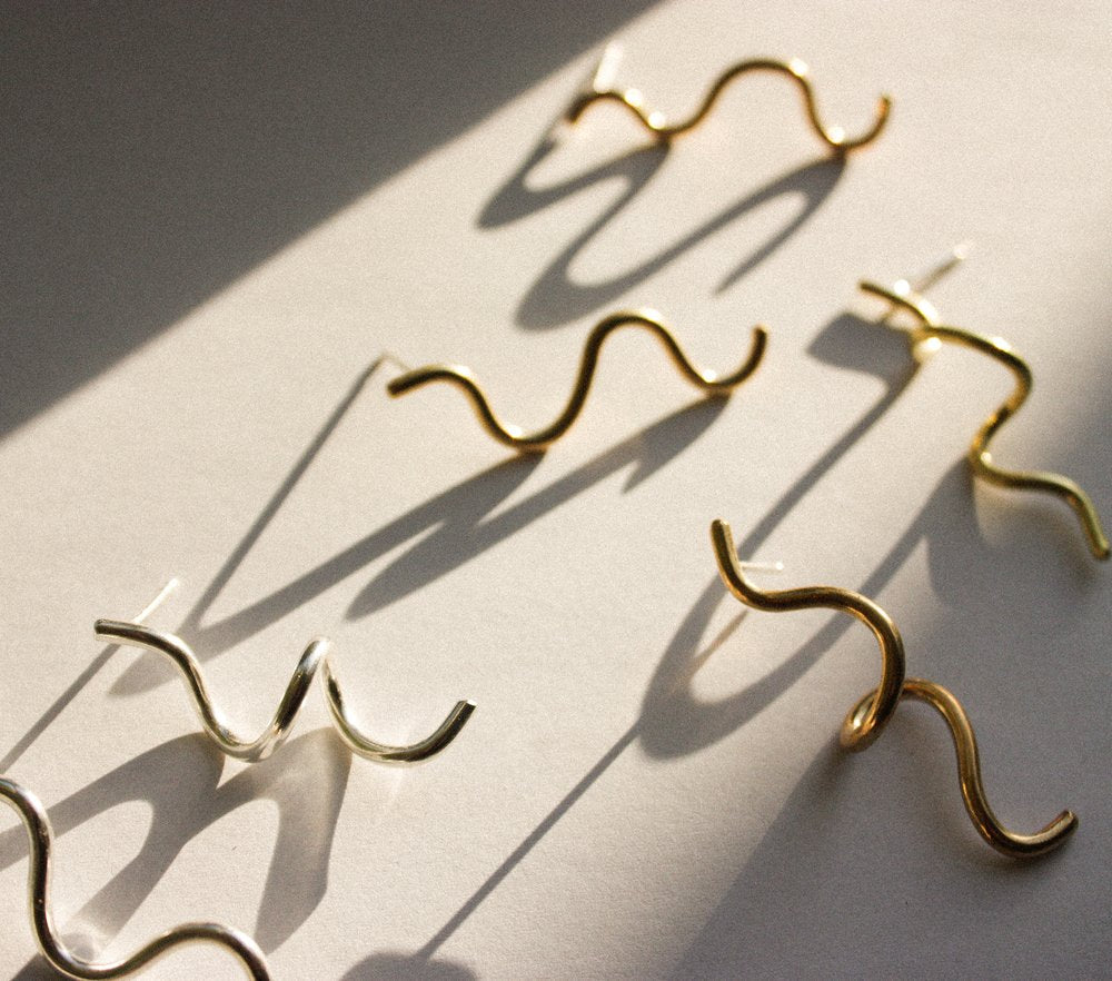 Rowe Long Squiggle Studs - Victoire BoutiqueRoweEarrings Ottawa Boutique Shopping Clothing