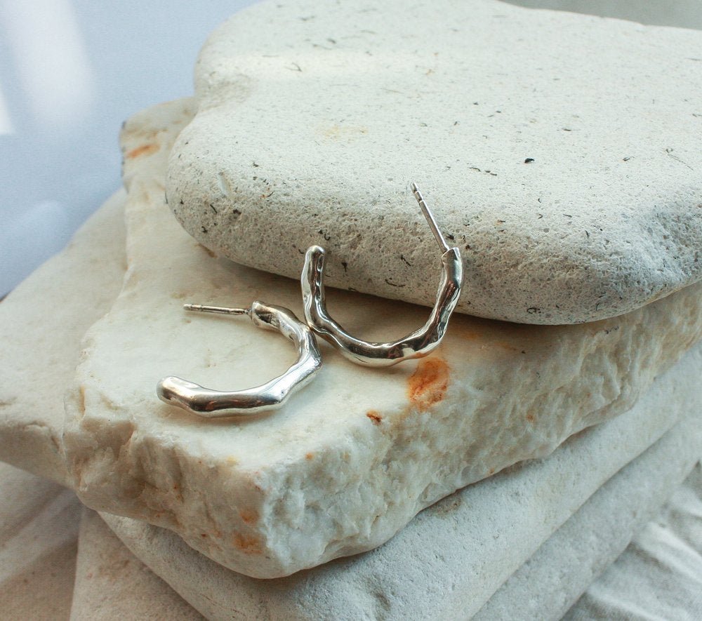 Rowe Melty Silver Hoops - Victoire BoutiqueRoweEarrings Ottawa Boutique Shopping Clothing