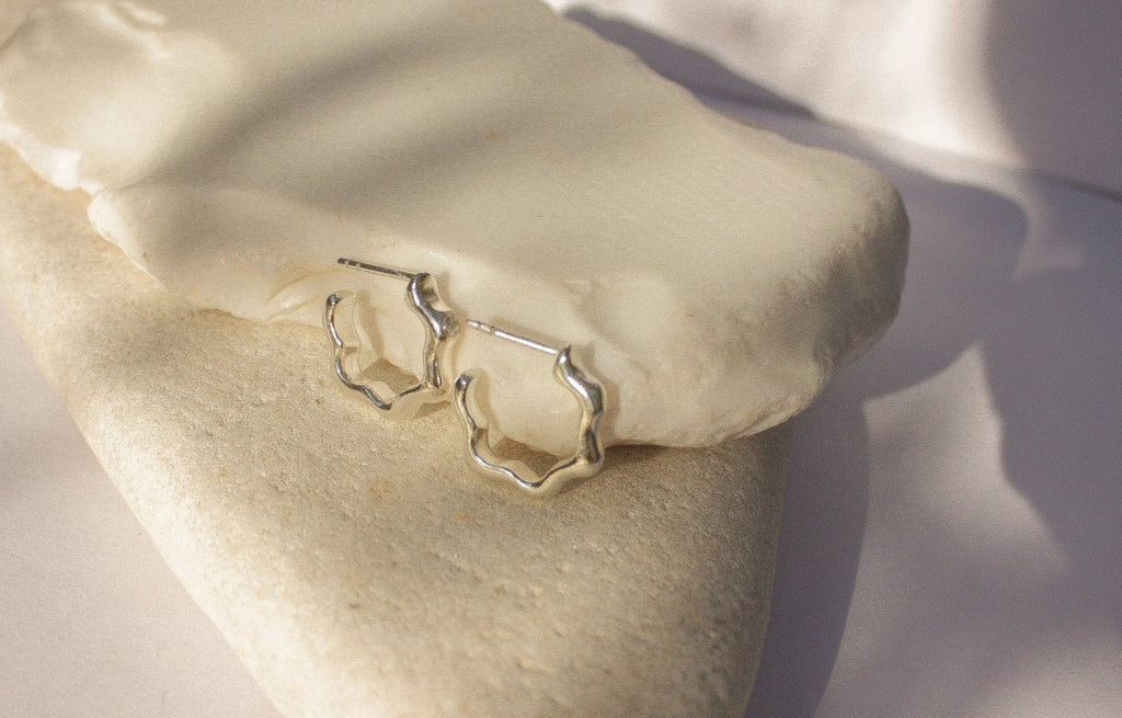 Rowe Mini Wave Hoops (Silver or Brass) - Victoire BoutiqueRoweEarrings Ottawa Boutique Shopping Clothing