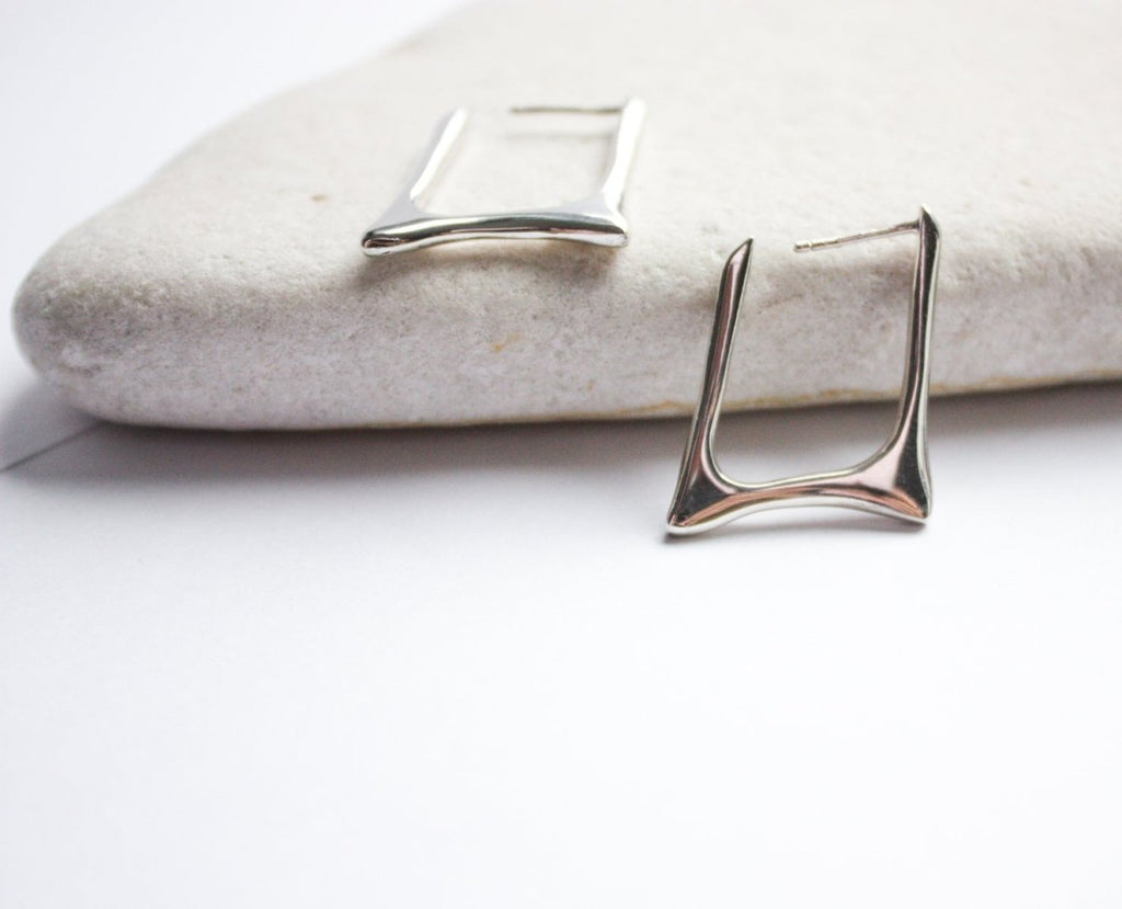 Rowe Silver Spike Hoops - Victoire BoutiqueRoweEarrings Ottawa Boutique Shopping Clothing