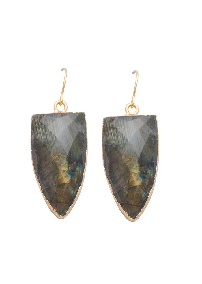 Sarah Mulder Guarded Earrings Labradorite (Gold or Silver) - Victoire BoutiqueSarah MulderEarrings Ottawa Boutique Shopping Clothing