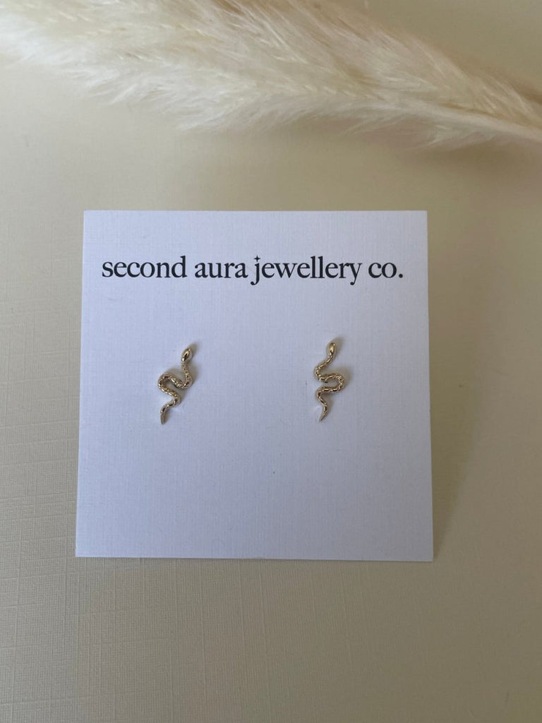 Second Aura 10K Serpent Studs - Victoire BoutiqueSecond AuraEarrings Ottawa Boutique Shopping Clothing
