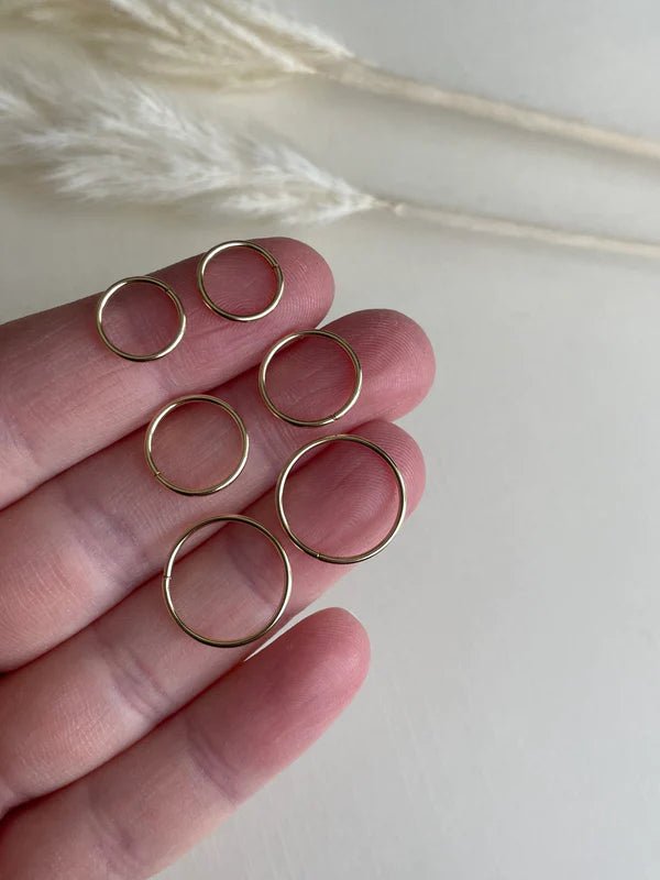 Second Aura 14K Gold-Filled Sleeper Hoops (Multiple Sizes) - Victoire BoutiqueSecond AuraEarrings Ottawa Boutique Shopping Clothing