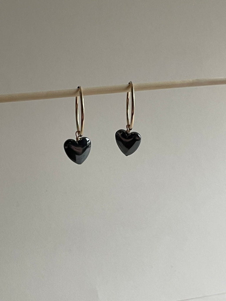 Second Aura Alaskan Diamond Heart Charmed Hoops - Victoire BoutiqueSecond AuraEarrings Ottawa Boutique Shopping Clothing