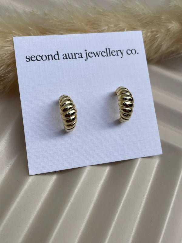Second Aura Croissant Half Hoops - Victoire BoutiqueSecond AuraEarrings Ottawa Boutique Shopping Clothing