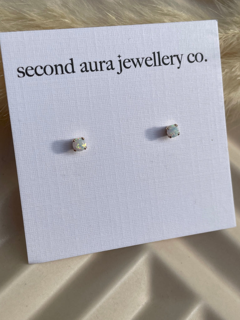 Second Aura Fiery Bello Opal Studs - Victoire BoutiqueSecond AuraEarrings Ottawa Boutique Shopping Clothing
