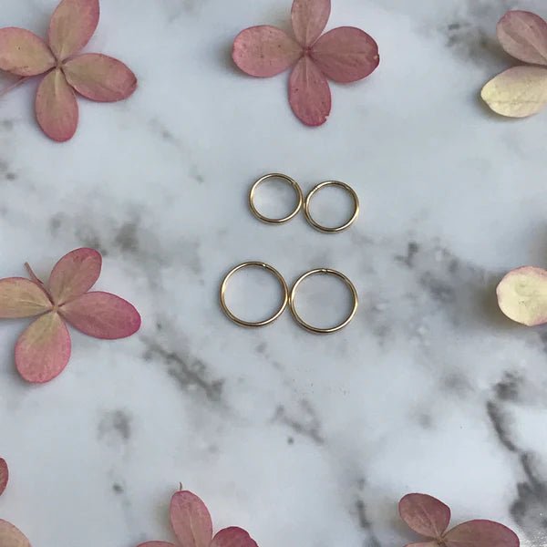 Second Aura Luxury 10K Hoops (Gold) - Victoire BoutiqueSecond AuraEarrings Ottawa Boutique Shopping Clothing